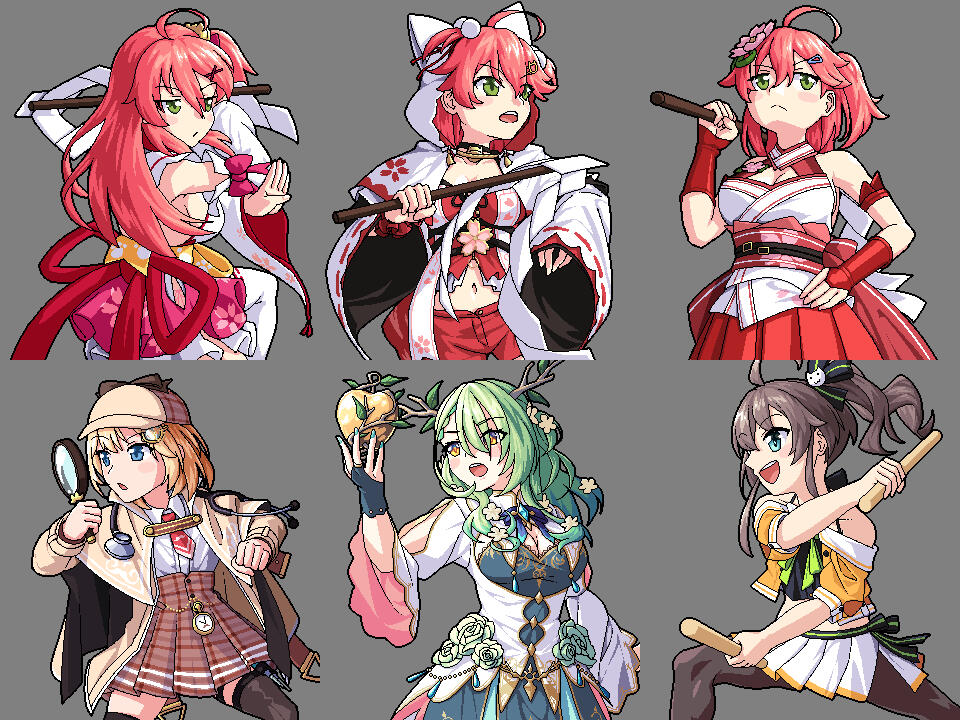 Character portraits created entirely by me